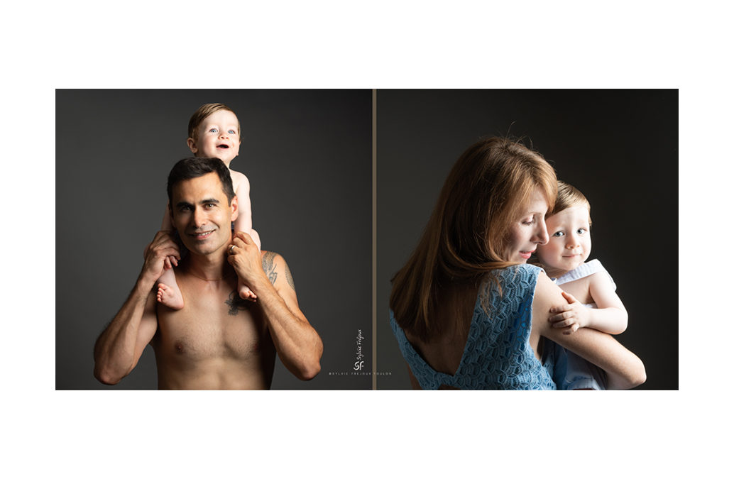 Séance photo de bébé en famille